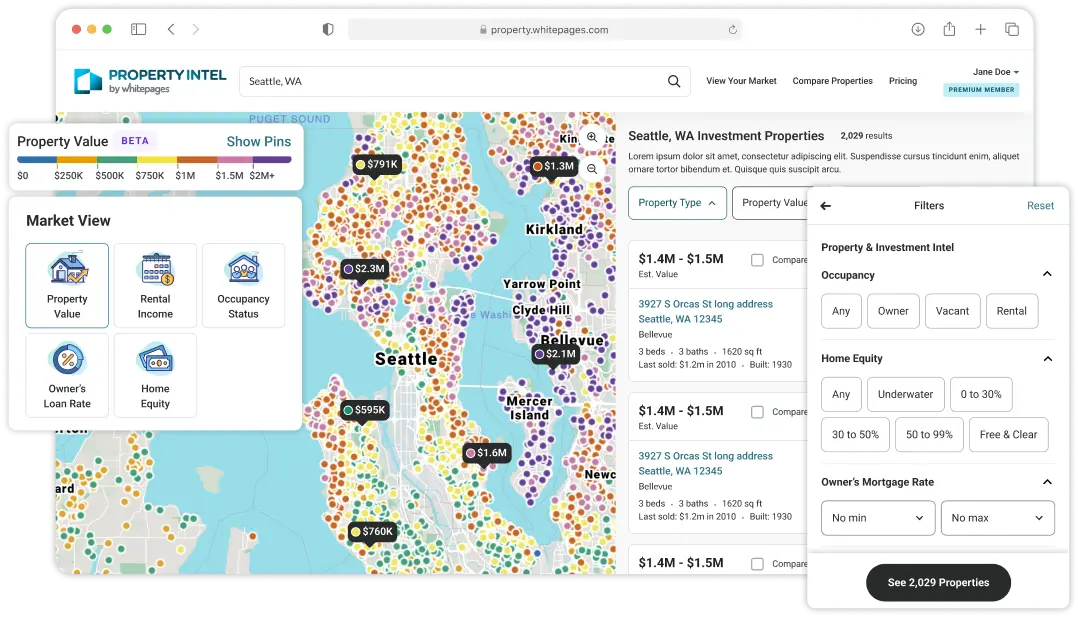 market and property map illustration
