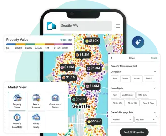 market and property map illustration